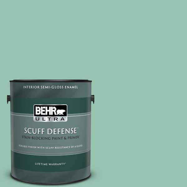 BEHR ULTRA 1 gal. #M420-4 Jade Mountain Extra Durable Semi-Gloss Enamel Interior Paint & Primer