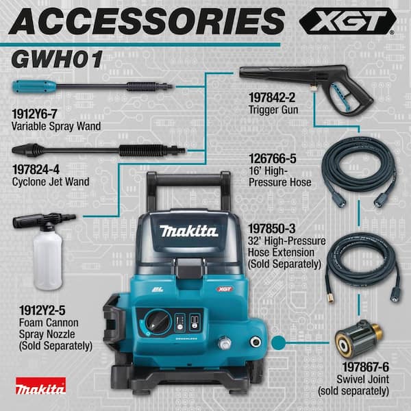 Makita 40V max XGT Brushless Cordless 1300 PSI 1.5 GPM Cold Water