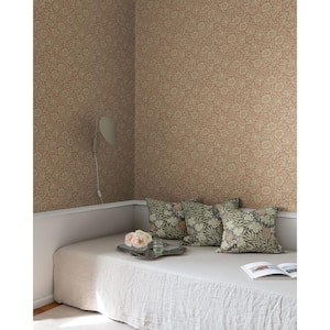 Mallow Floral Vine Pink Non-Pasted Non Woven Wallpaper