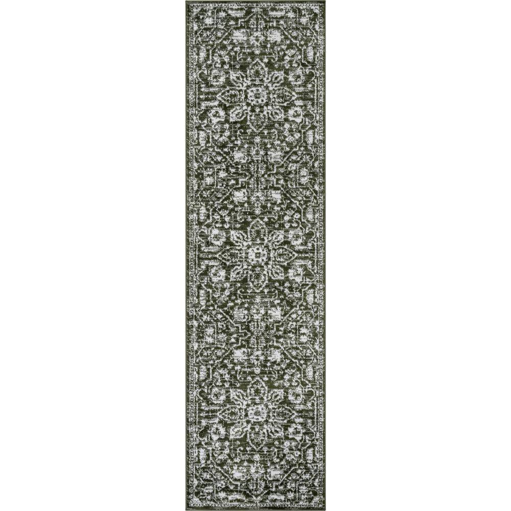 Dazzle Disa Vintage Distressed Oriental Medallion Green 2 ft. 7 in. x 9 ft. 10 in. Runner Rug price history on PriceWatchPro
