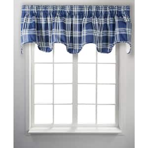 Bartlett 17 in. L Cotton Lined Scallop Valance in Blue