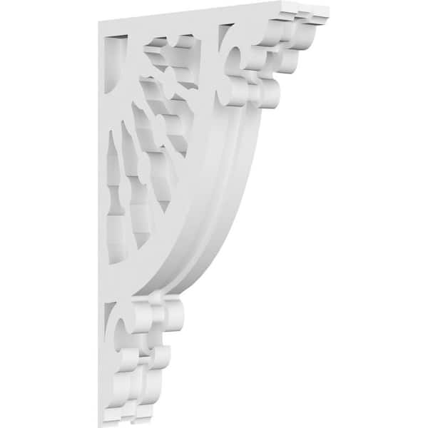 Ekena Millwork 1-7/8 in. x 11 in. x 6-1/2 in. PVC Wagon Wheel Corbel