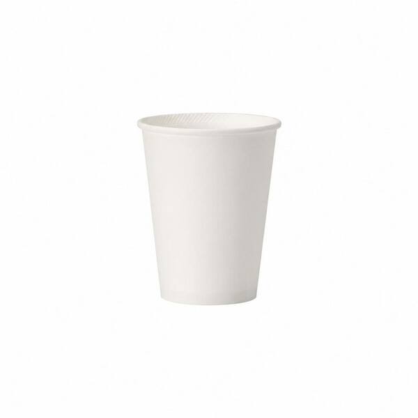 12 oz White Disposable Paper Coffee Cups, 300 Pack, Hot Beverage Drinking Cups for Party, Picnic, and Travel