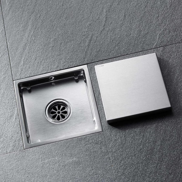Tahanbath 6 Inch Square Shower Floor Drain Z-W92868956 - The