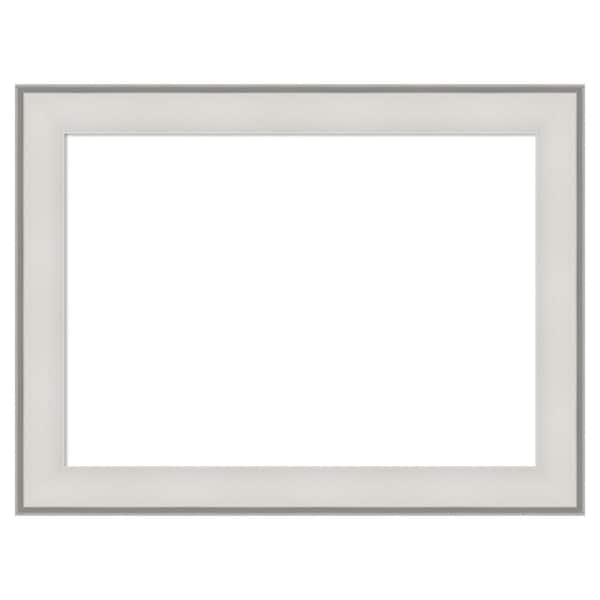 Amanti Art Imperial White 33 in. x 25 in. Polystyrene Framed Dry Erase Magnetic Memo Board