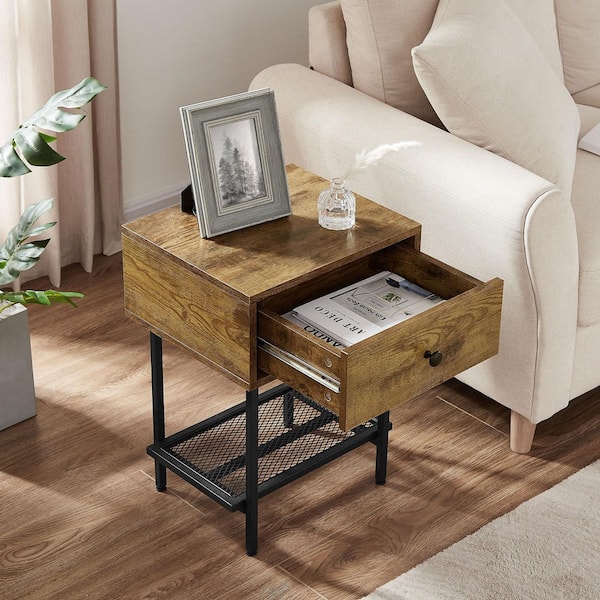  IKuinen Luxury Nightstand with with Rock Plate Desktop