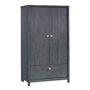 Dover Edge Denim Oak Armoire with Drawer 60.039 in. x 21.181 in. x 34.173 in.