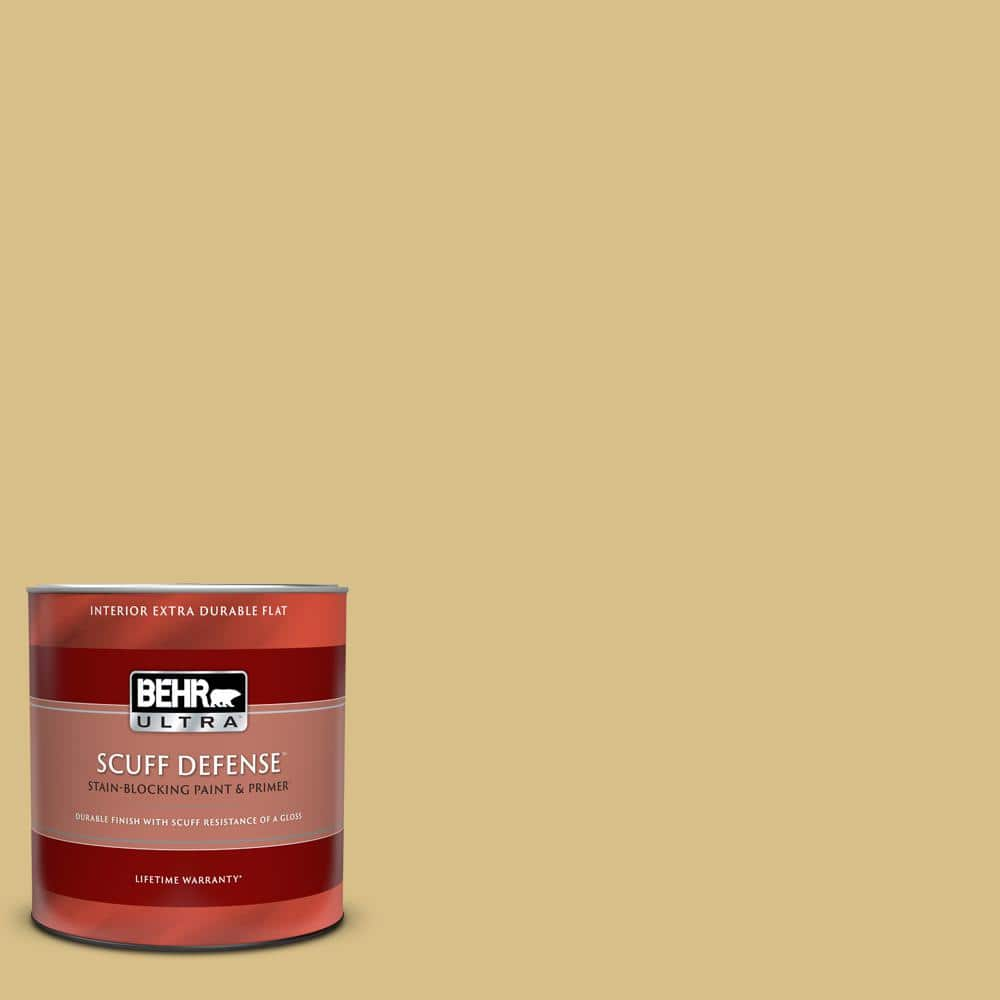 BEHR ULTRA 1 qt. #MQ2-18 Honey Tea Extra Durable Flat Interior Paint ...