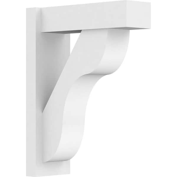Ekena Millwork Carmel 7 in. W x 24 in. H x 18 in. D Signature Urethane Polyurethane Outlooker with Block Ends
