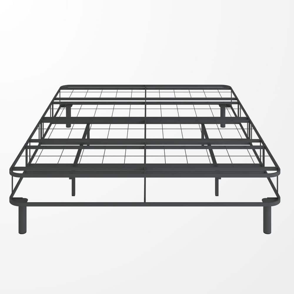 Twin Black Metal Foldable Mattress Foundation with Legs