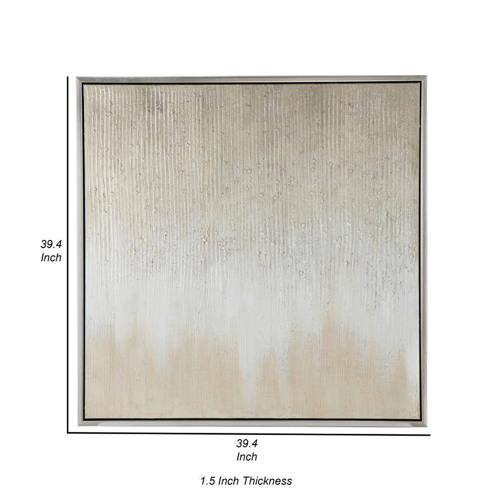 Large White and Gold Abstract Canvas Wall Art