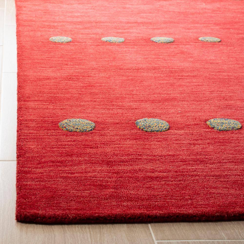 Transitional Red Wool 3' x 5' Hand-Knotted Area Rug