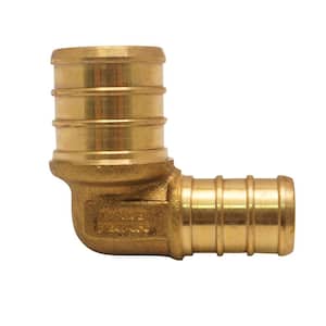 3/4 in. x 1/2 in. Brass PEX-B Barb 90-Degree Reducing Elbow