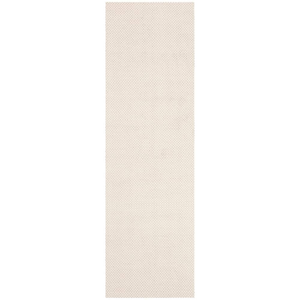 Ivory Braided Handwoven Wool Runner Rug