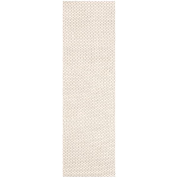 SAFAVIEH Natura Ivory 2 ft. x 14 ft. Striped Solid Color Gradient Runner Rug