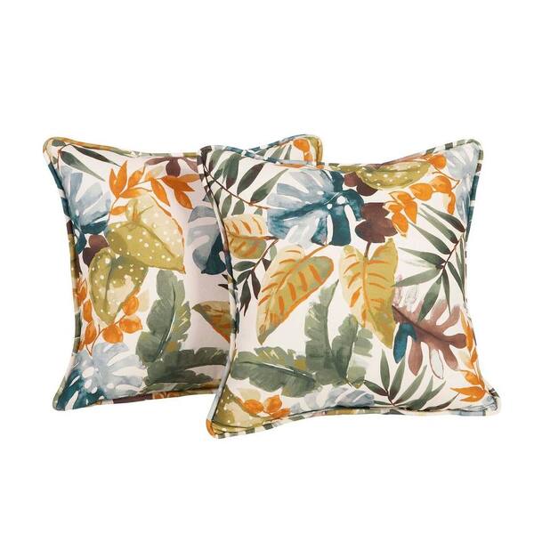 Hampton Bay Clairborne Outdoor Throw Pillow (2-Pack)