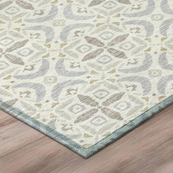 Chantille Machine Washable Indoor/Outdoor Abstract ACN2924 Ivory 10 ft. x 14 ft. Area Rug