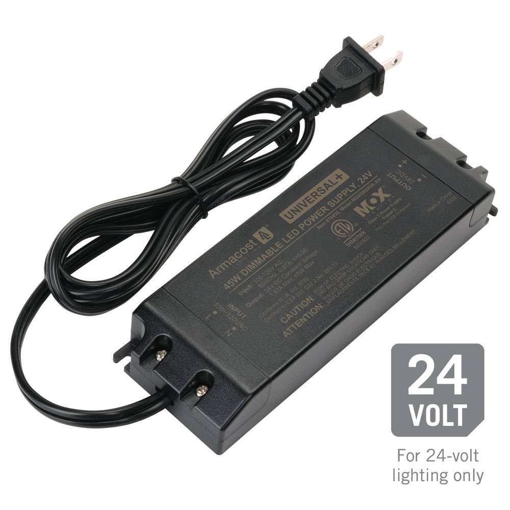 Black 24V DC Dimmable LED Driver Power Supply