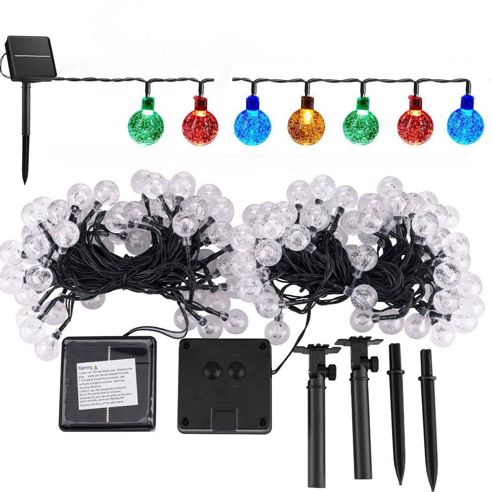 120 LED 72 ft. Outdoor Solar String Lights with 8 Lighting Modes for Garden Wedding Party Decor, Multicolor (2-Pack) price history on PriceWatchPro