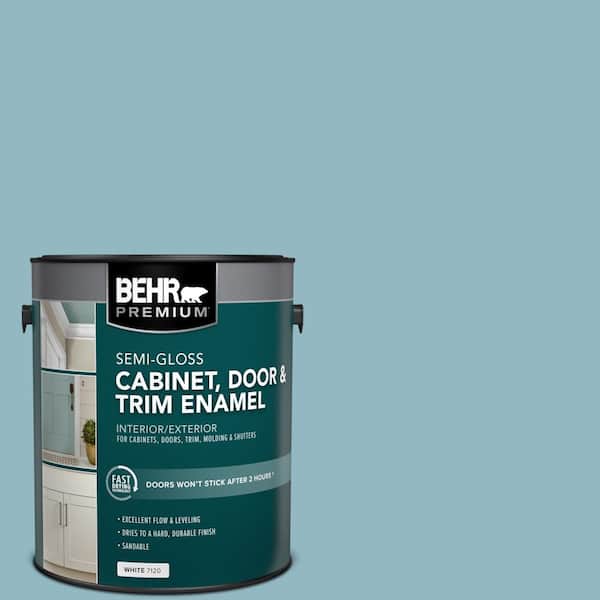 BEHR PREMIUM 1 gal. #PPU13-09 Tahoe Blue Semi-Gloss Enamel Interior/Exterior Cabinet, Door & Trim Paint