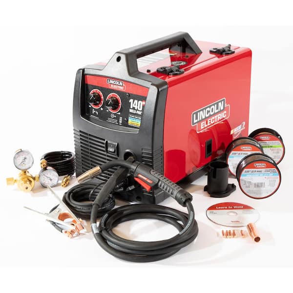 140 Amp Weld Pak 140 HD MIG Wire Welder w/Magnum 100L Gun, Sample Spools MIG Wire and 2 Flux-Cored Wire 115V Starter Kit