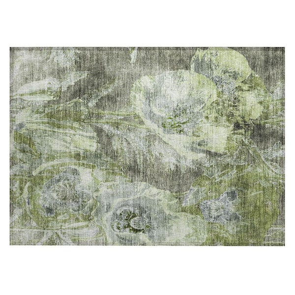 Chantille Machine Washable Indoor/Outdoor Abstract ACN2798 Green 2 ft. x 3 ft. Accent Rug