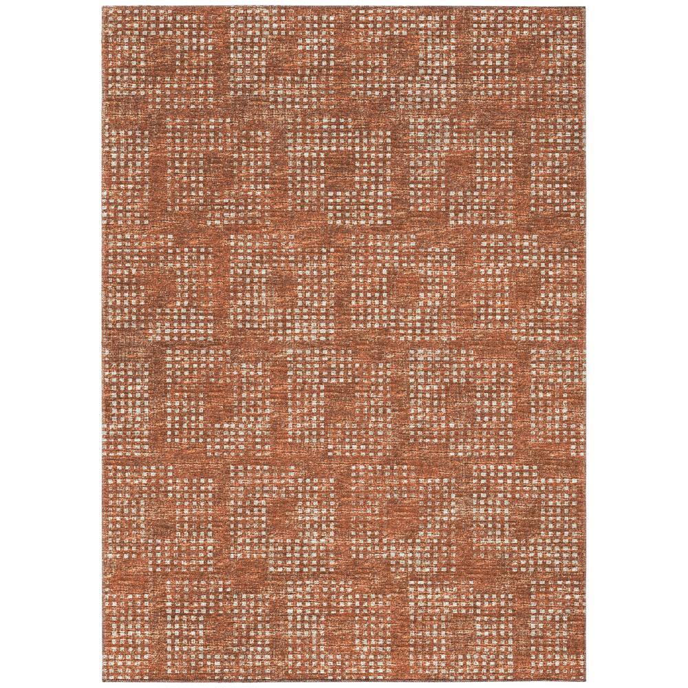 Eleanor Red 8 ft. x 10 ft. Geometric Indoor/Outdoor Washable Area Rug