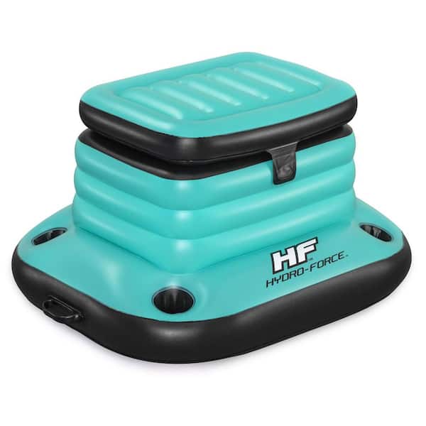 Bestway Hydro-Force Glacial Sport 9.43 Gal. Inflatable Floating Cooler, Teal