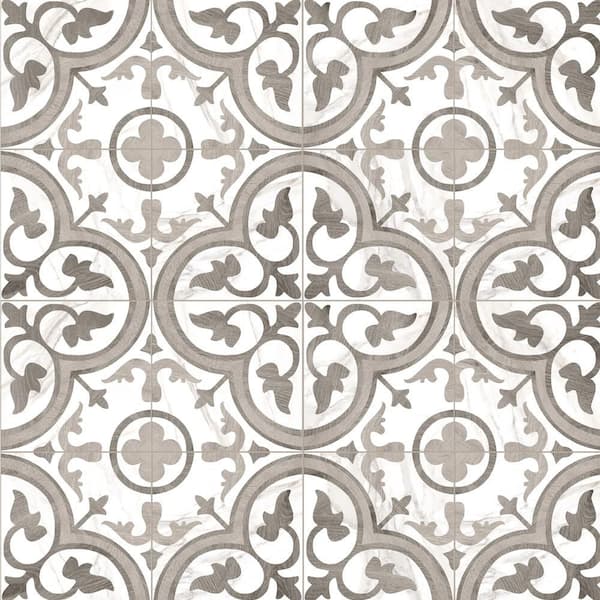 Ella Hill Amberes Grey-Bone 13 in. x 13 in. Ceramic Floor and Wall Tile (624 sq. ft. /Pallet)