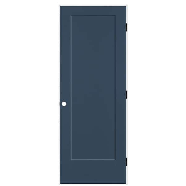 30 in. x 80 in. 1-Panel Lincoln Park Left-Hand Solid Core Night Tide Molded Composite Single Prehung Interior Door