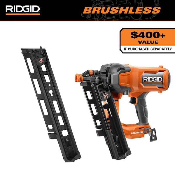 18V Brushless Cordless 21° 3-1/2 in. Framing Nailer (Tool Only) with FREE 21˚ Extended Capacity Magazine