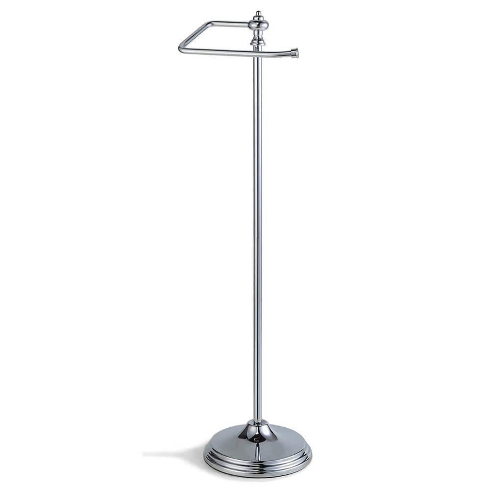 Freestanding No Post Toilet Paper Holder Roll Storage Dispenser With Raised