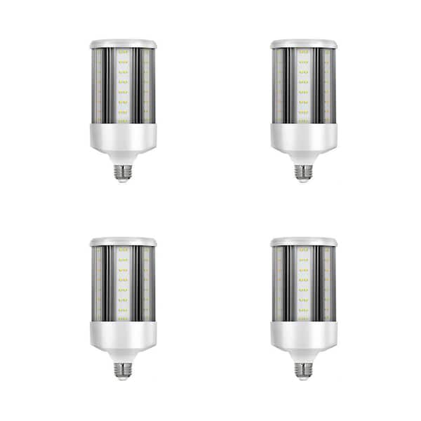 Feit Electric 400W Equivalent Corn Cob E26 Base with E39 Mogul Adapter High Lumen Daylight (5000K) HID Utility LED Light Bulb (4-Pack)
