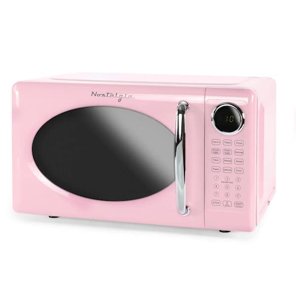 Retro Microwave-0.7 cu. ft. and 700-Watt Countertop Microwave-Pink