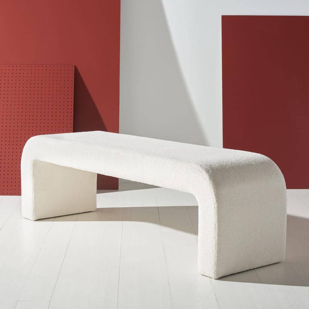 White Entry Bench SAFAVIEH Caralynn White Entryway Bench 62.4 in. SFV5027C - The Home Depot