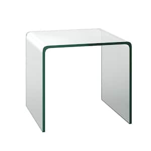 U-shaped Clear Tempered Glass End Side Table Small Coffee Table