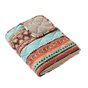 Red Rock Clay Southwestern 50 in. x 60 in. Microfiber Throw Blanket