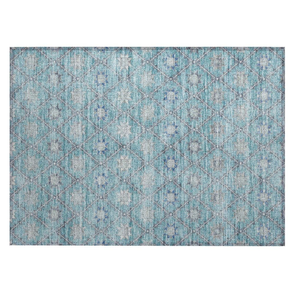 Chantille Machine Washable Indoor/Outdoor Abstract ACN1858 Teal 2 ft. x 3 ft. Accent Rug price history on PriceWatchPro