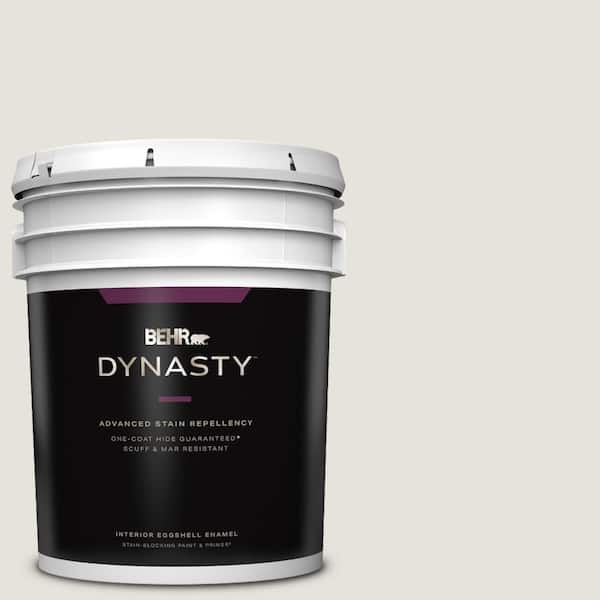 BEHR DYNASTY 5 gal. Ultra Pure White Eggshell Enamel Interior Stain-Blocking Paint & Primer