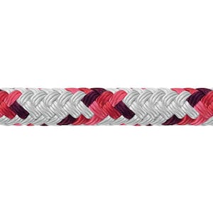 XLS3 Yacht Braid, 5/16 in. (8mm) x 500 ft., White With Red Tracer