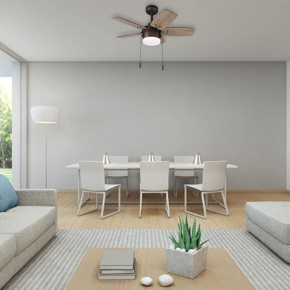 Hampton Bay Waterly 32 in. Indoor in Plated Bronze Ceiling Fan