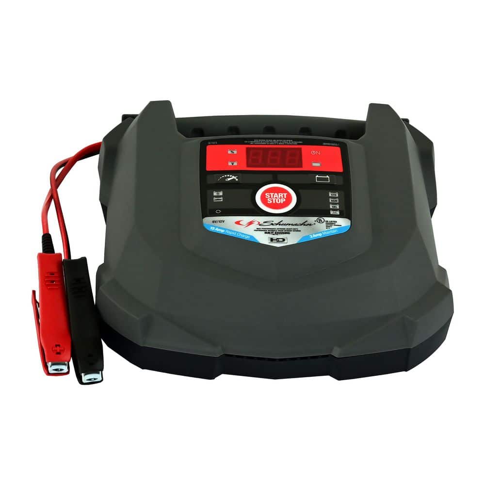 Schumacher Electric 15-Amp Car Battery Charger, Maintainer, and