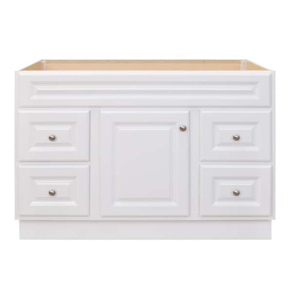 Glacier Bay Hampton 48 in. W x 21 in. D x 33.5 in. H Bath Vanity Cabinet without Top in White