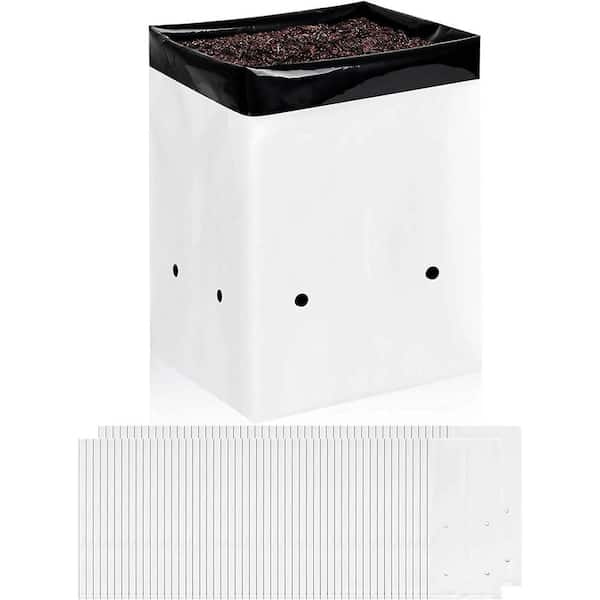 10 Gal. Black BPA Free Vegetable Grow Bags with Flap Lid and Handle (Pack  of 6) B08LYNVXZJ - The Home Depot