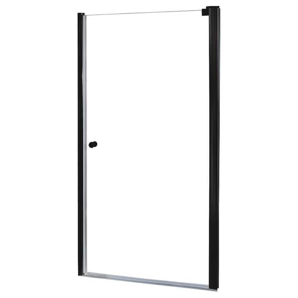 Foremost Cove 22.5 in. to 24.5 in. x 72 in. H Semi-Framed Pivot Shower Door in Oil Rubbed Bronze with 1/4 in. Clear Glass