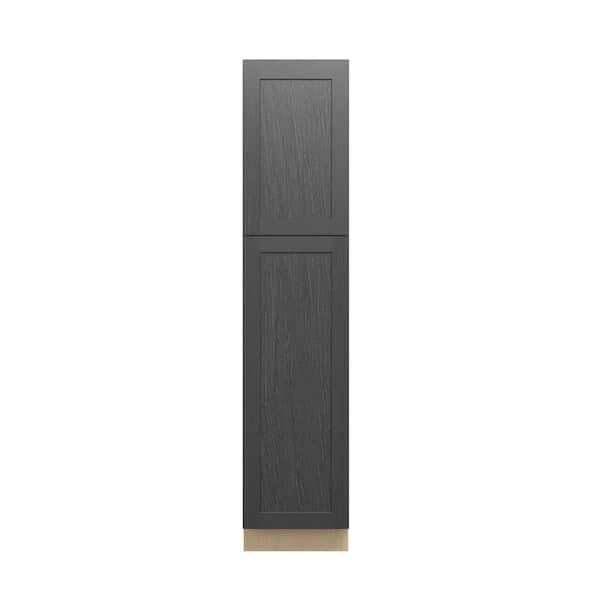 Jamestown Recessed 18 in. W x 84 in. H x 24 in. D in Espresso Plywood Assembled Pantry Cabinet