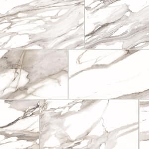 Sample - Impero Calacatta Oro 6 in. x 6 in. Marble Look Porcelain Floor and Wall Tile