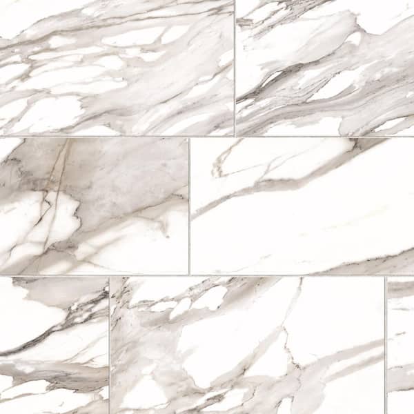 Corso Italia Sample - Impero Calacatta Oro 6 in. x 6 in. Marble Look Porcelain Floor and Wall Tile