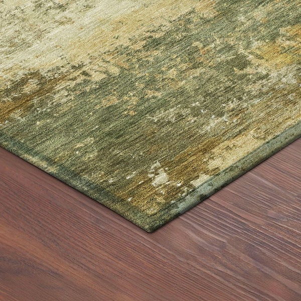 Chantille Machine Washable Indoor/Outdoor Abstract ACN2368 Sage 3 ft. x 5 ft. Area Rug