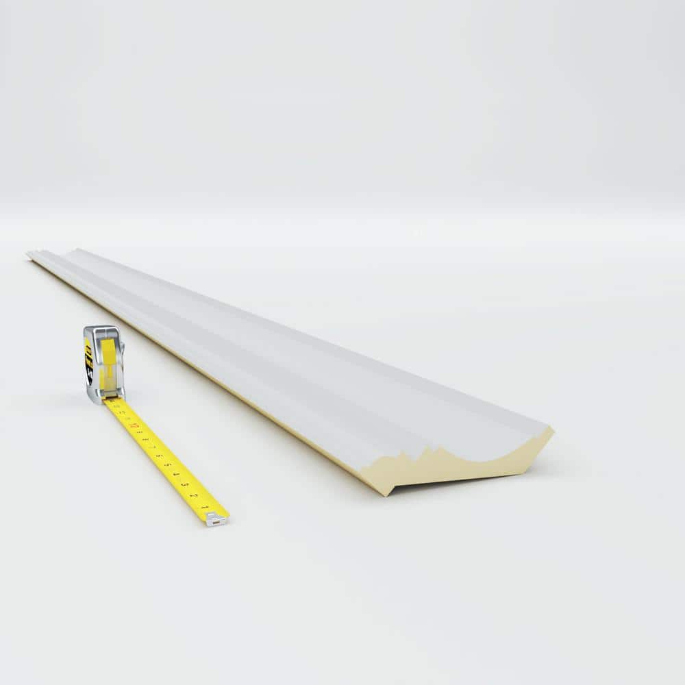 Primed White Polyurethane Geometric Crown Moulding Sample